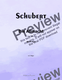 page one of Schubert-Die Allmacht,Op.79 No.2,in C Major