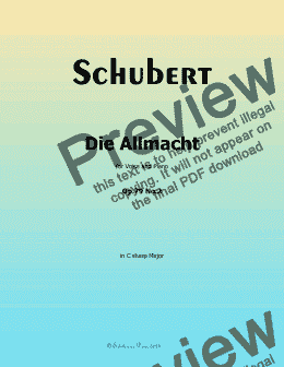 page one of Schubert-Die Allmacht,Op.79 No.2,in C sharp Major