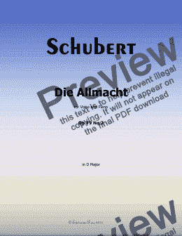 page one of Schubert-Die Allmacht,Op.79 No.2,in D Major