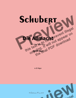 page one of Schubert-Die Allmacht,Op.79 No.2,in B Major