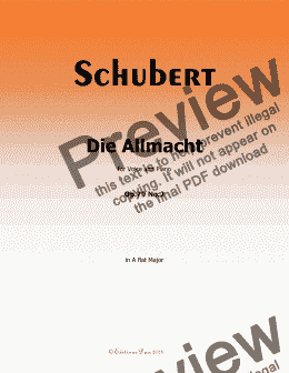 page one of Schubert-Die Allmacht,Op.79 No.2,in A flat Major