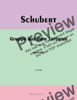 page one of Schubert-Gruppe aus dem Tartarus,Op.24 No.1,in C Major