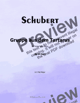 page one of Schubert-Gruppe aus dem Tartarus,Op.24 No.1,in E flat Major