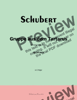 page one of Schubert-Gruppe aus dem Tartarus,Op.24 No.1,in E Major