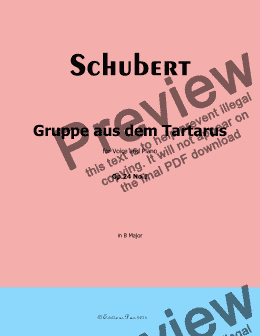 page one of Schubert-Gruppe aus dem Tartarus,Op.24 No.1,in B Major