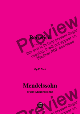 page one of F. Mendelssohn-Reiselied,Op.19 No.6,in F Major