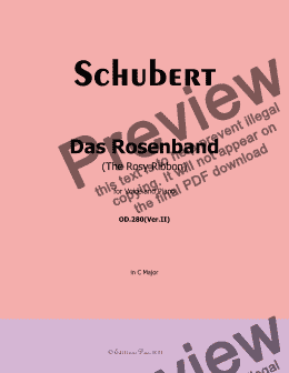 page one of Schubert-Das Rosenband(The Rosy Ribbon),Ver.II,in C Major