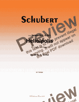 page one of Schubert-Heliopolis,from Heliopolis I,D.753,in f minor