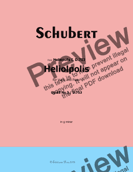 page one of Schubert-Heliopolis,from Heliopolis I,D.753,in g minor