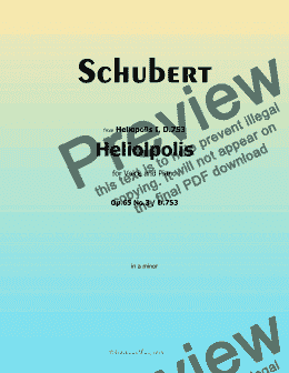 page one of Schubert-Heliopolis,from Heliopolis I,D.753,in a minor