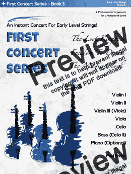 page one of First Concert Series Book 3 - Easy String Orchestra