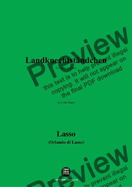 page one of O. de Lassus-Landknechtständchen,in G flat Major