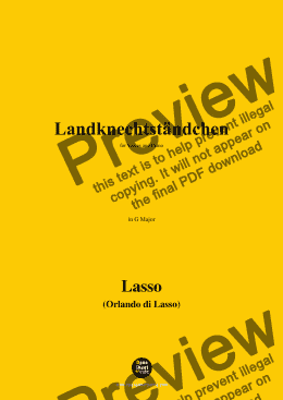 page one of O. de Lassus-Landknechtständchen,in G Major