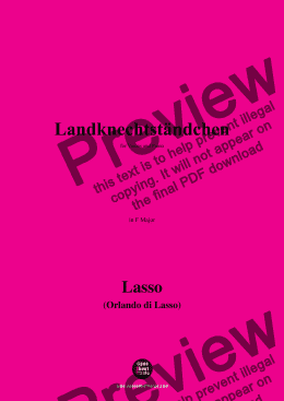 page one of O. de Lassus-Landknechtständchen,in F Major