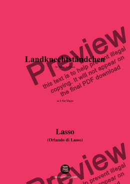 page one of O. de Lassus-Landknechtständchen,in E flat Major