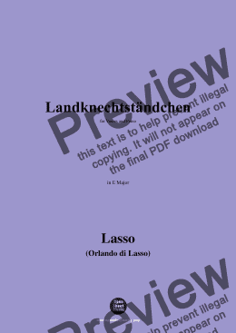 page one of O. de Lassus-Landknechtständchen,in E Major