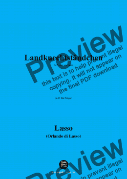 page one of O. de Lassus-Landknechtständchen,in D flat Major