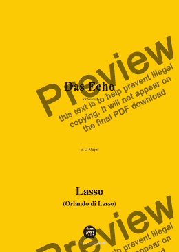 page one of O. de Lassus-Das Echo,in G Major