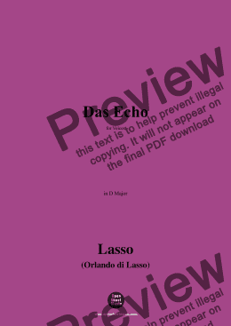 page one of O. de Lassus-Das Echo,in D Major