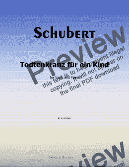 page one of C053Schubert-Todtenkranz fur ein Kind,in e minor