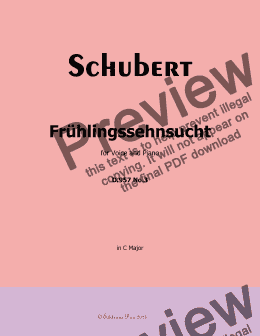 page one of Schubert-Frühlingssehnsucht,in C Major