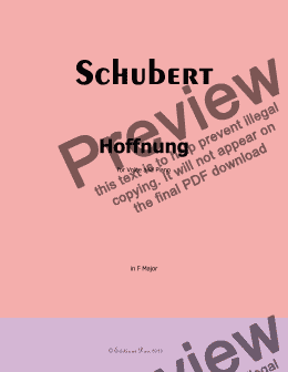 page one of Schubert-Hoffnung,in F Major