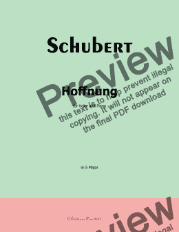 page one of Schubert-Hoffnung,in G Major