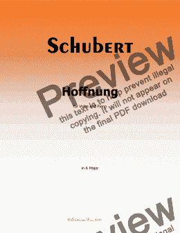 page one of Schubert-Hoffnung,in A Major