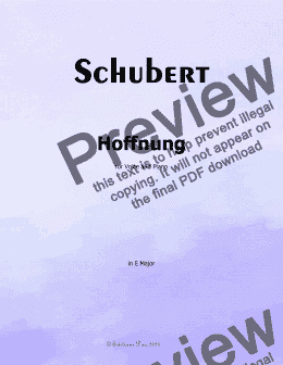 page one of Schubert-Hoffnung,in E Major