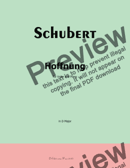 page one of Schubert-Hoffnung,in D Major