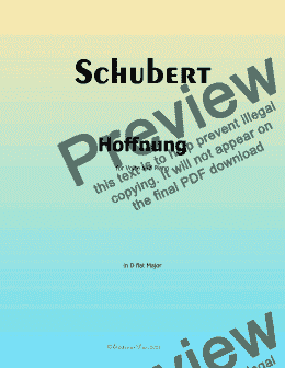 page one of Schubert-Hoffnung,in D flat Major