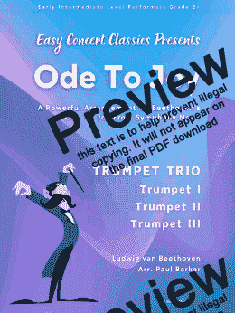 page one of Ode To Joy  (Trumpet Trio)