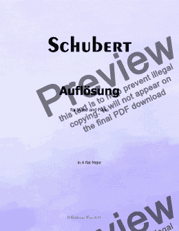 page one of Schubert-Auflosung,in A flat Major