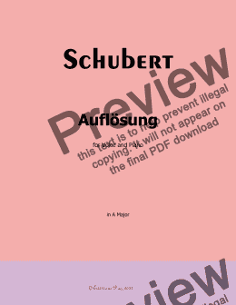 page one of Schubert-Auflosung,in A Major