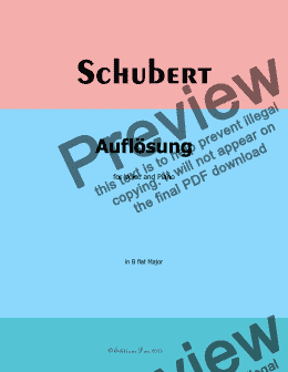 page one of Schubert-Auflosung,in B flat Major