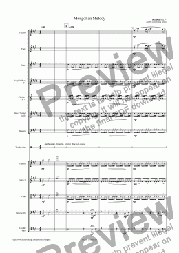 page one of Mongolian Melody