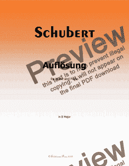 page one of Schubert-Auflosung,in B Major