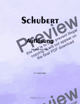 page one of Schubert-Auflosung,in F sharp Major