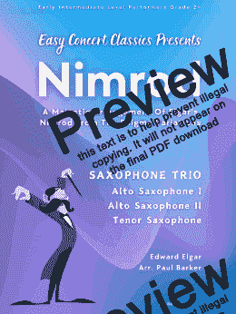 page one of Nimrod (Saxophone Trio)