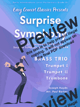 page one of Surprise Symphony (Brass Trio)