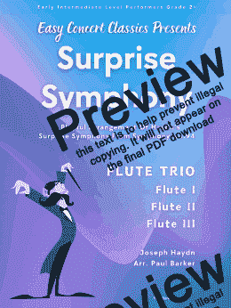 page one of Surprise Symphony (Flute Trio)