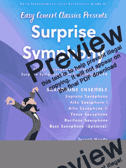 page one of Surprise Symphony (Saxophone Ensemble)