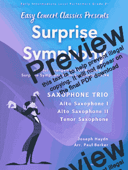 page one of Surprise Symphony (Saxophone Trio)