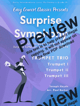 page one of Surprise Symphony (Trumpet Trio)