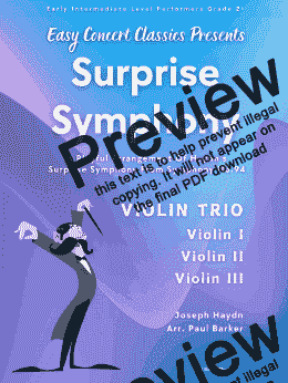 page one of Surprise Symphony (Violin Trio)