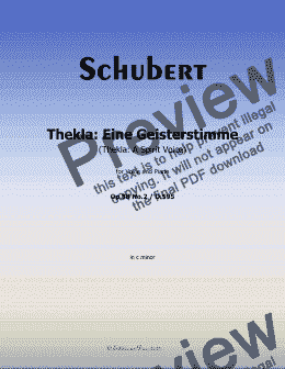 page one of Schubert-Thekla: Eine Geisterstimme,in c minor