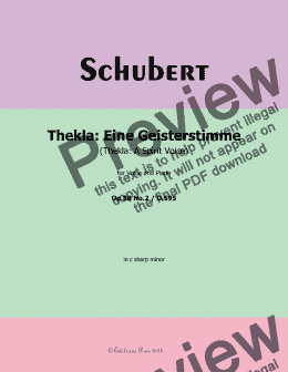 page one of Schubert-Thekla: Eine Geisterstimme,in c sharp minor