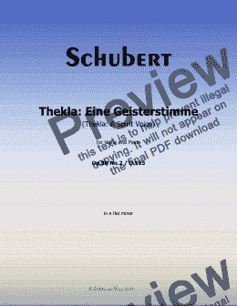 page one of Schubert-Thekla: Eine Geisterstimme,in e flat minor