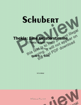 page one of Schubert-Thekla: Eine Geisterstimme,in b minor