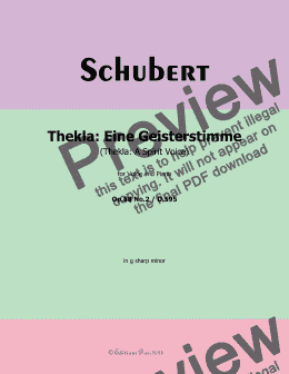 page one of Schubert-Thekla: Eine Geisterstimme,in g sharp minor